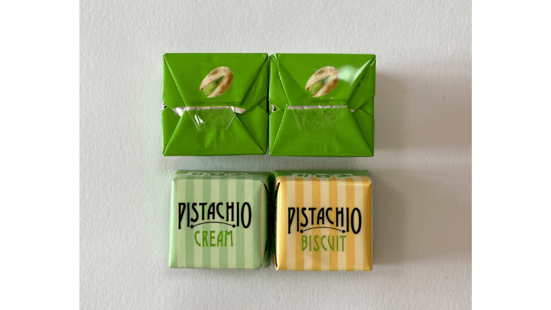 チロルチョコのピスタチオアソートのパッケージ